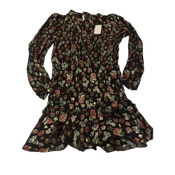 Veronica Beard robin dress size 8 holiday black floral - NWT - Picture 2 of 15